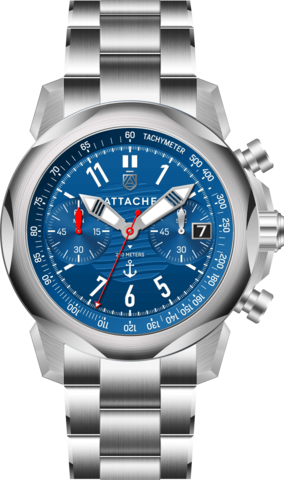Attache watch MARINE Chronograph SBlue 2