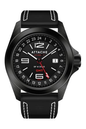 Часы Атташе Open Space GMT BBlack