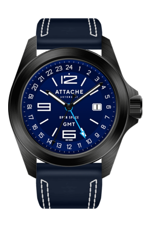 Часы Атташе Open Space GMT BBlue