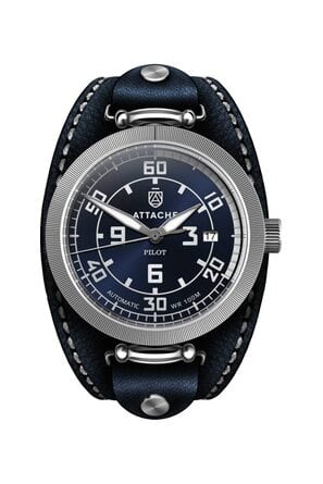 Attache watch Pilot Steel-Blue