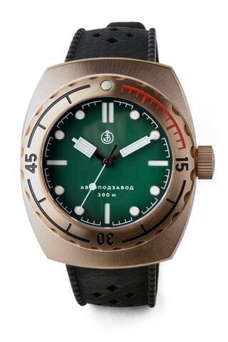 Buyalov Design A67 watch Bronze Green Indexes