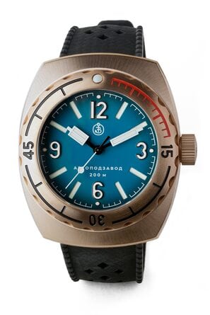 Buyalov Design A67 watch Bronze Teal digits