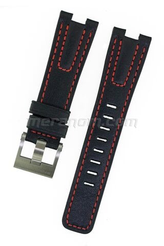 Strap RR02 leather red stitching