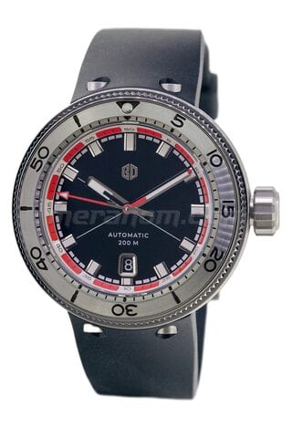 Buyalov RR03 Akula watch (black, rubber strap)