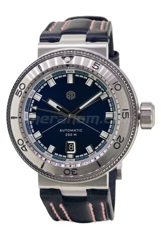 Buyalov RR03 Akula watch (blue, leather strap)