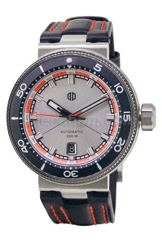 Buyalov RR03 Akula watch (silver, leather strap)