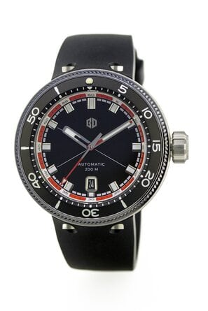 Часы Буялов Акула РР03 на резиновом ремне черные (с мелкими дефектами по корпусу)