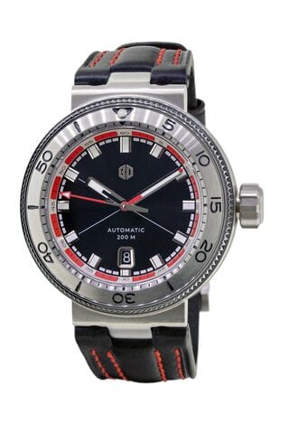 Buyalov RR03 Akula watch (black, leather) with minor defects