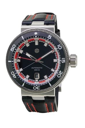 Buyalov RR03 Akula watch (black, leather) with minor defects