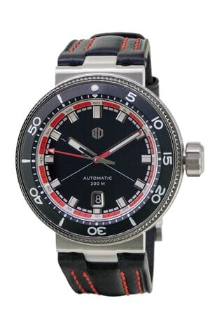 Buyalov RR03 Akula watch (black, leather) with minor defects