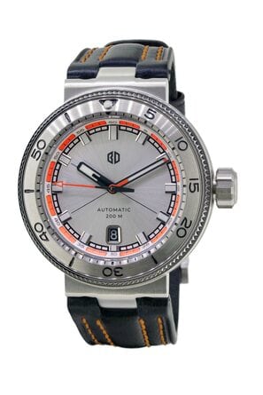 Часы Буялов Акула РР03 серебристые на кожаном ремне (с мелкими дефектами по корпусу)