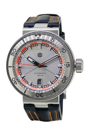 Buyalov RR03 Akula watch (silver, leather) with minor defects