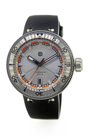 Buyalov RR03 Akula watch (silver, rubber strap) minor defects