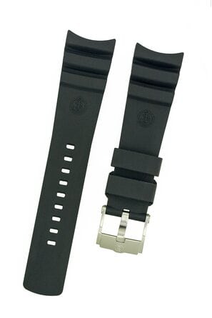 Rubber strap black for Sevmorput watch 
