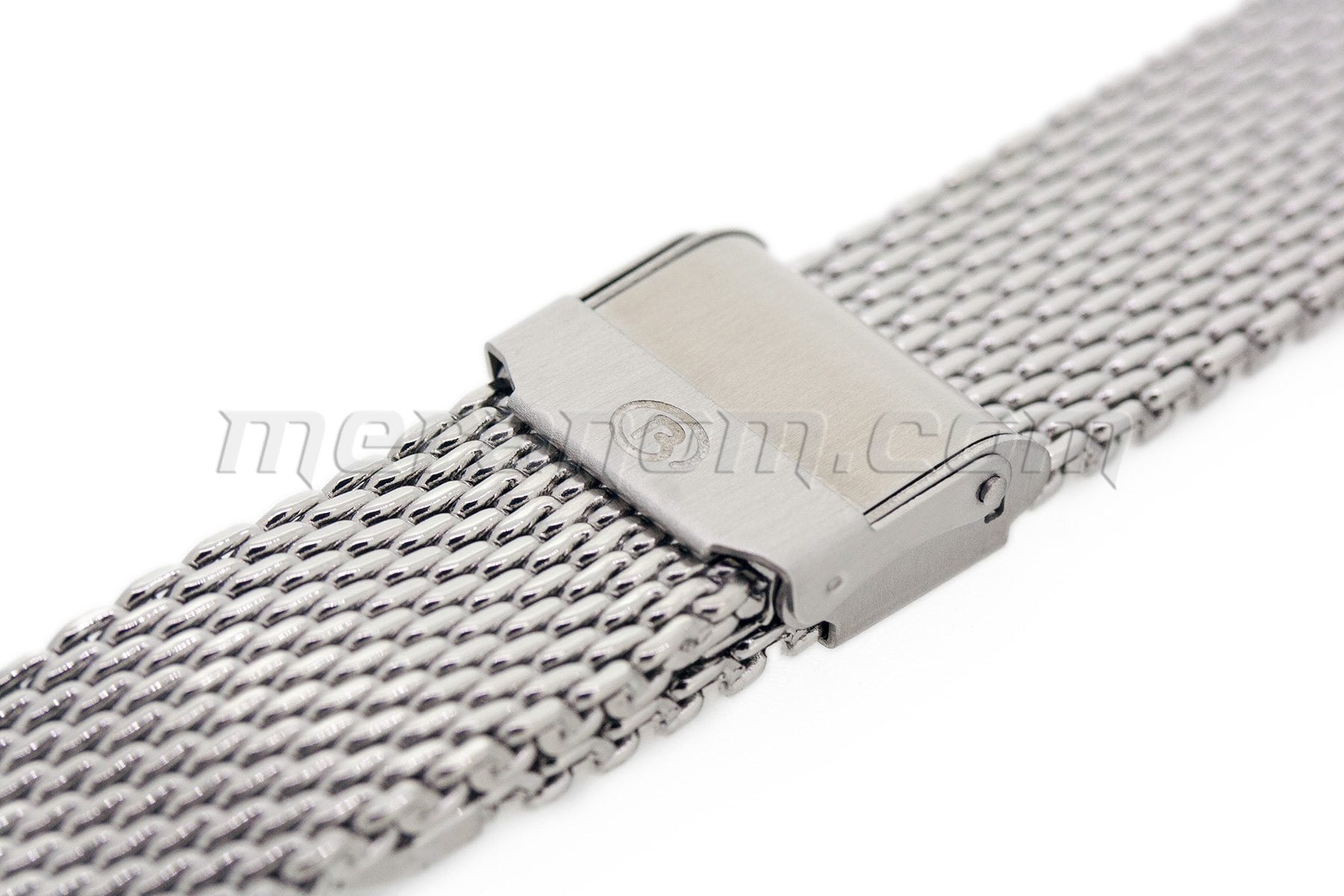 Steel Metal Adjustable Mesh Bracelet 18mm Watch Band Double Lock Clasp Gold  #5027