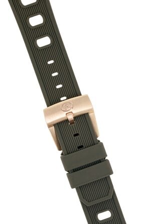 Silicon Strap 22mm Brown 1967 with bronze buckle