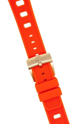Vostok(Wostok) Uhr Silicon Strap 22mm Orange 1967 with bronze buckle