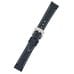 Vostok Watch Water Resistance Leather Strap 18mm black double white stitching