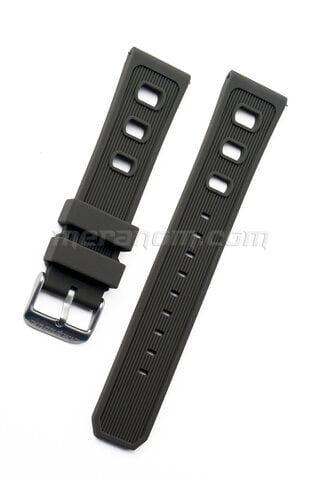 Silicon Strap 1967 Brown with built-in pin 22 mm.