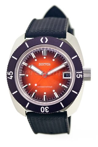 Vostok Watch Amphibian SE 710B44S Icebreacker orange