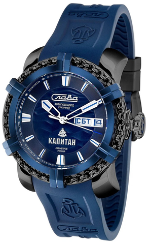 Часы наручные Слава "Капитан" механические с автоподзаводом 2476243/800-2427