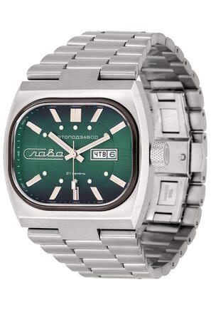 Часы наручные Слава "TV" механические с автоподзаводом серийные 3042704/100-8205