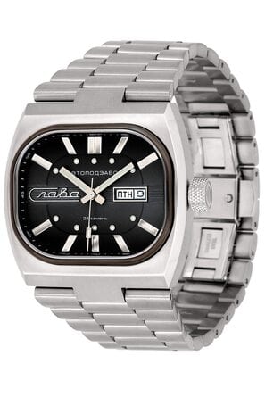 Часы наручные Слава "TV" механические с автоподзаводом серийные 3042705/100-8205