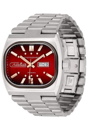 Часы наручные Слава "TV" механические с автоподзаводом серийные 3042707/100-8205