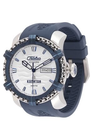 Часы наручные Слава "Капитан" механические с автоподзаводом серийные 3470919/800-8205