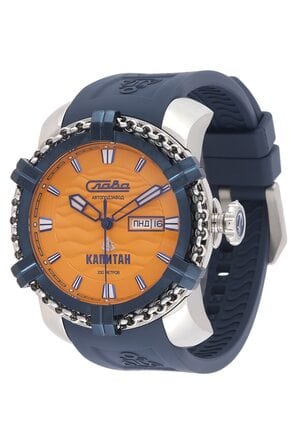 Часы наручные Слава "Капитан" механические с автоподзаводом серийные 3470920/800-8205